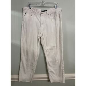 KanCan Los Angeles White Raw Hem Jeans